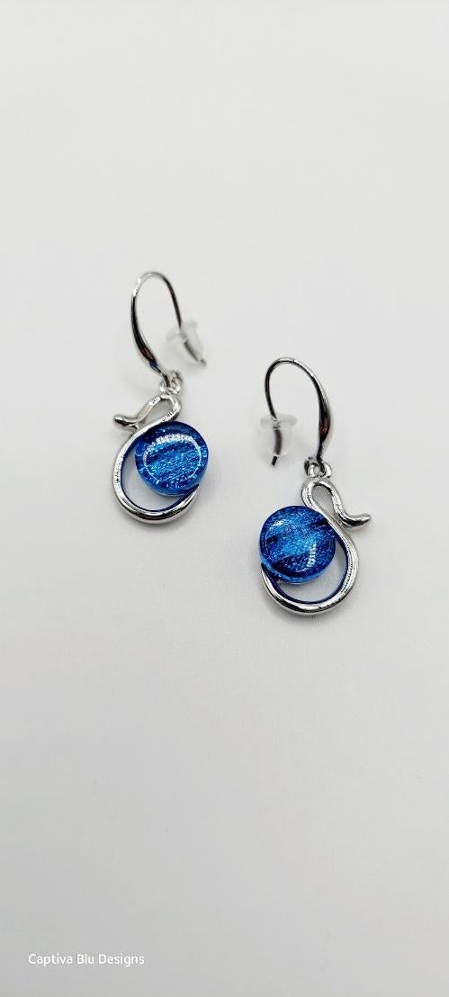 34612 Blu Silver Earrings